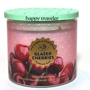 GLAZED CHERRIES 3 Wick Candle